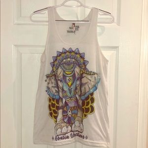 XS - ElectroThreads- Elephant Positive Vibes Tank